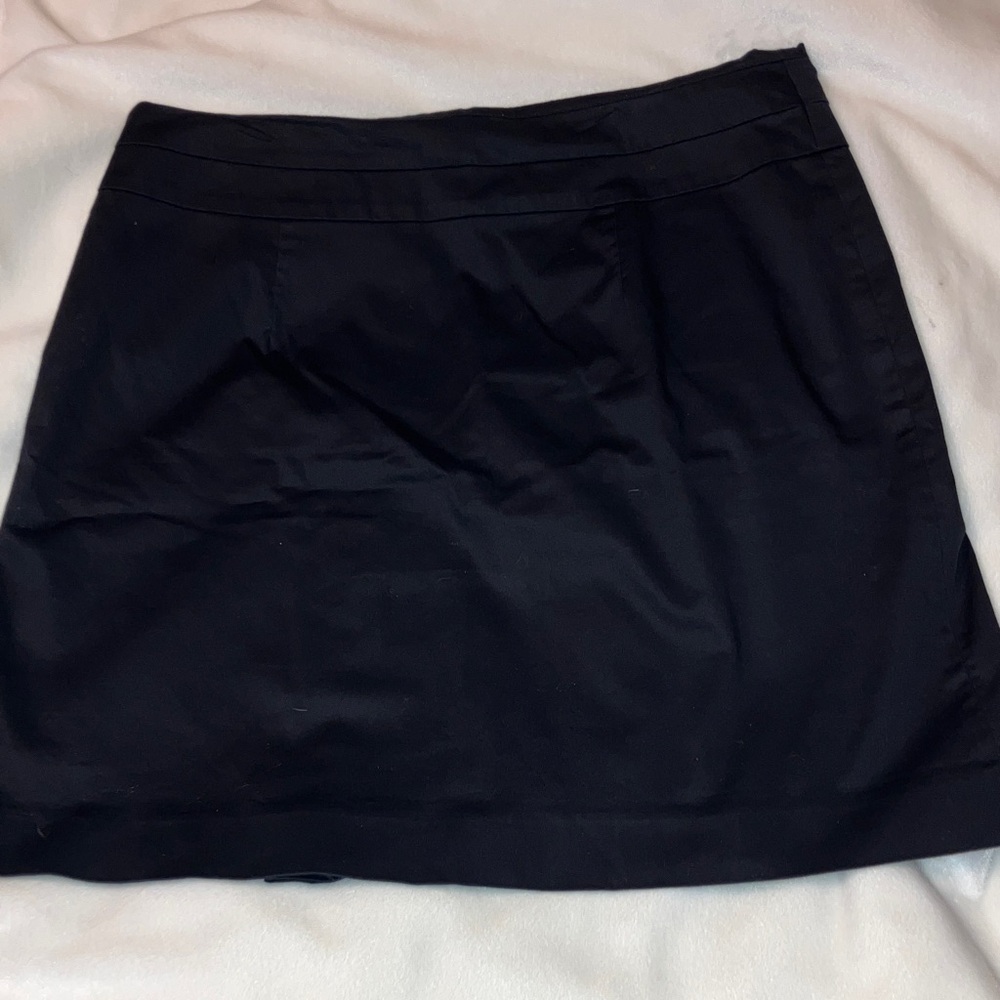 Banana Republic Classic Black Women's Lined Mini Skirt Sz 12 side zip